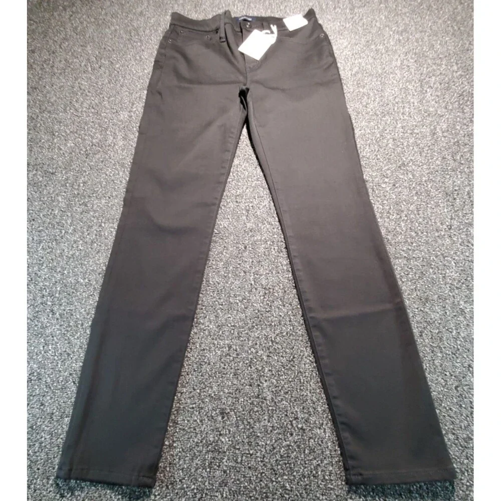 J Crew NEW Jeans Women's 28 Black High-Rise Toothpick Perfecting Pockets Skinny